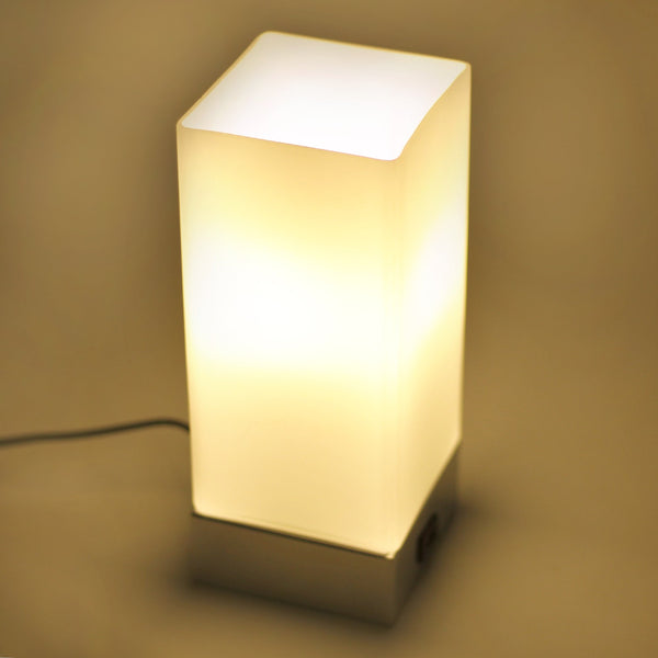 Jessica Rectangle Touch Side End Coffee Table Lamp Light USB Port