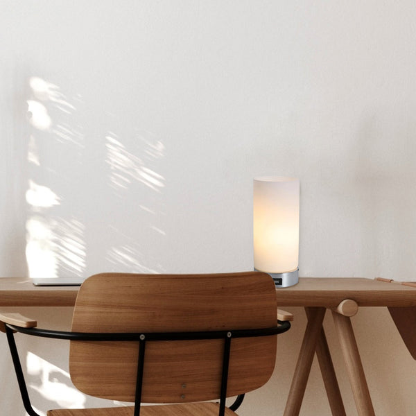 Julie Cylinder Touch Side End Coffee Table Lamp Light USB Port