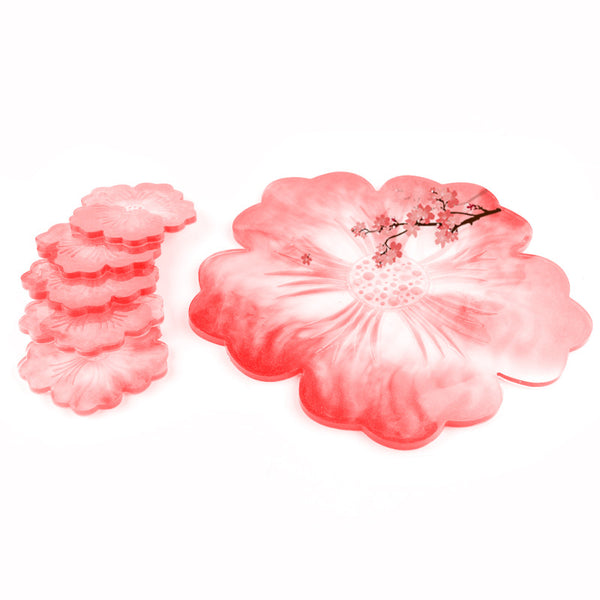 Flower Cherry Blossom Silicone Coaster Tray Mold Mould For Resin Epoxy Craft