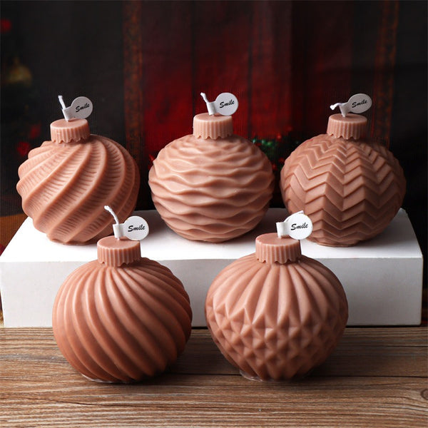 Christmas Tree Ornament Bauble Balls Silicone Mold Mould Candle Epoxy Resin Soap