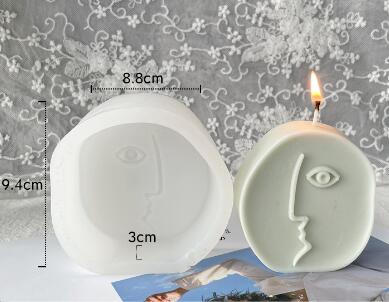 Human Face Abstract Expression Silicone Mold Mould Candle Epoxy Resin Soap