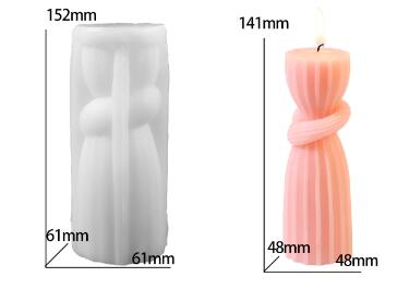 Rope Knot Pillar Column Silicone Mold Mould Candle Epoxy Resin Soap 12cm 15 cm
