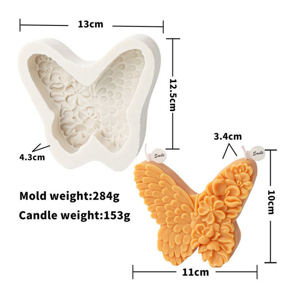 Angel Halloween Skull Flower Butterfly Embossed Silicone Mold Mould Candle Epoxy Resin Soap