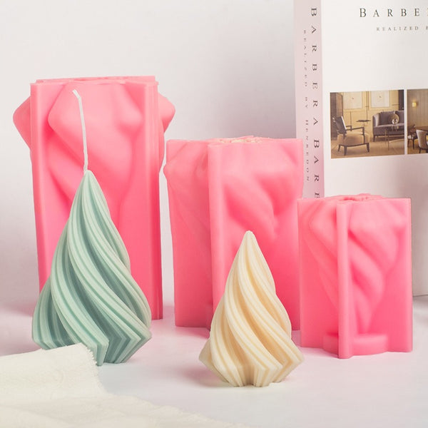Spiral Swirl Candle Silicone Mold Mould Candle Epoxy Resin Soap