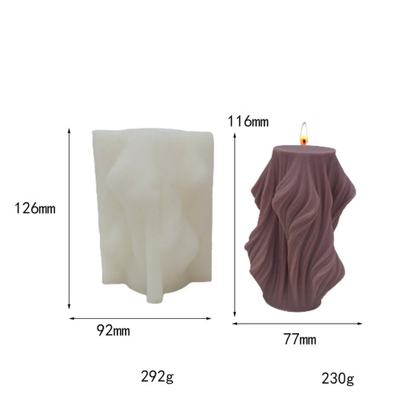 Geometric Wave Rotating Silicone Mold Mould Candle Epoxy Resin Soap