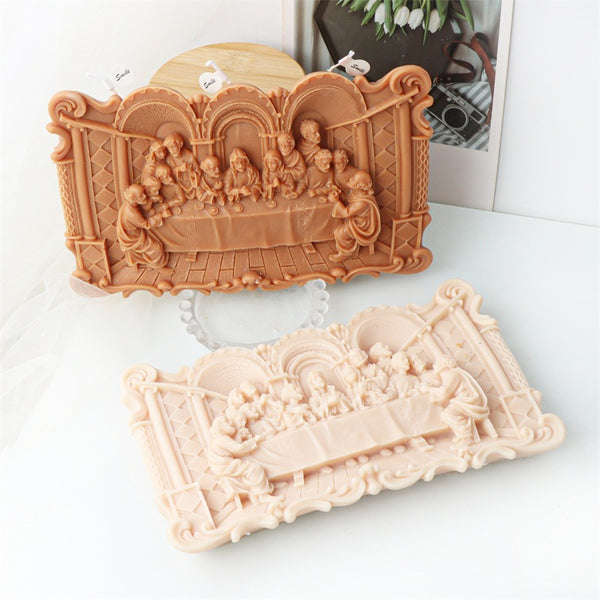 Last Supper Silicone Mold Mould For Candle Epoxy Resin Soap Making 23 x 14.5cm