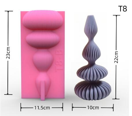 Irregular Texture Column Silicone Mold Mould Candle Epoxy Resin Soap
