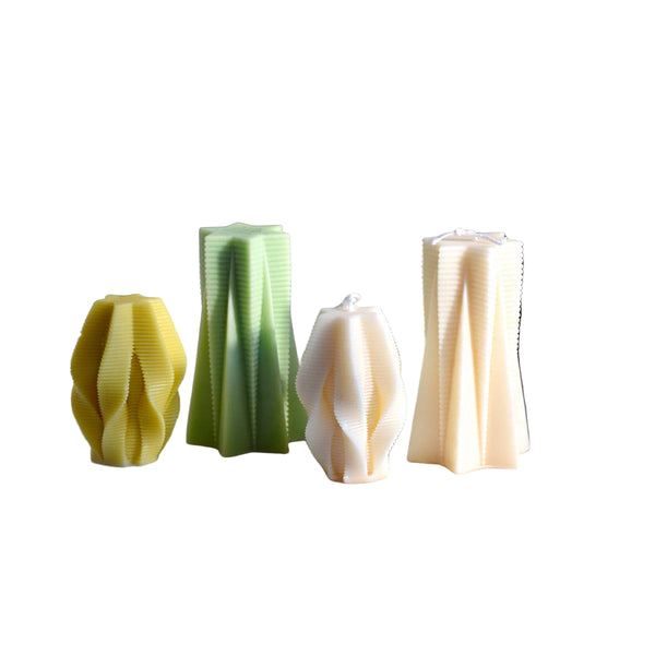 Geometric Ribbed Irregular Silicone Mold Mould Candle Epoxy Resin Soap