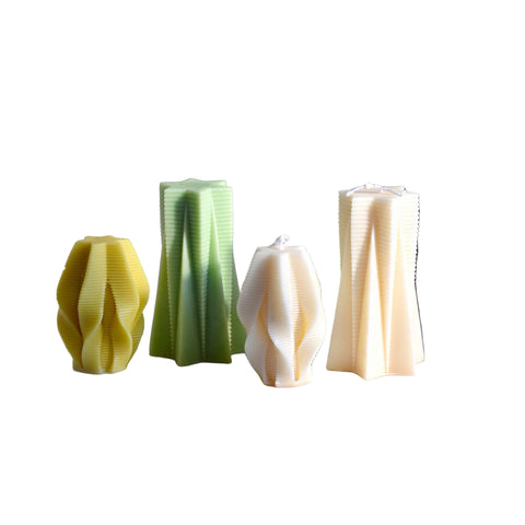 Geometric Ribbed Irregular Silicone Mold Mould Candle Epoxy Resin Soap