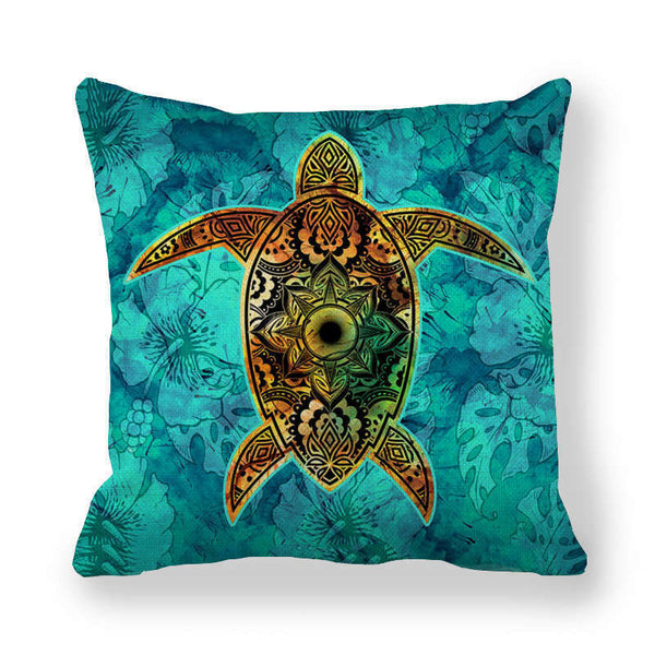 Turtle cushion cover assorted designs square 45cm