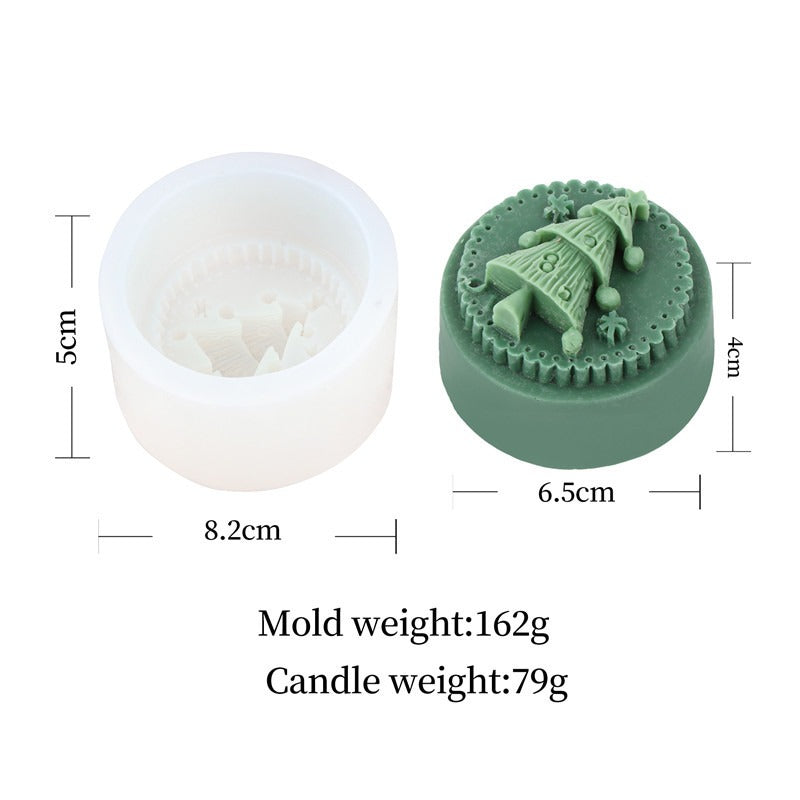 Santa Claus Bell Christmas Tree Mold Mould Candle Epoxy Resin Soap Making