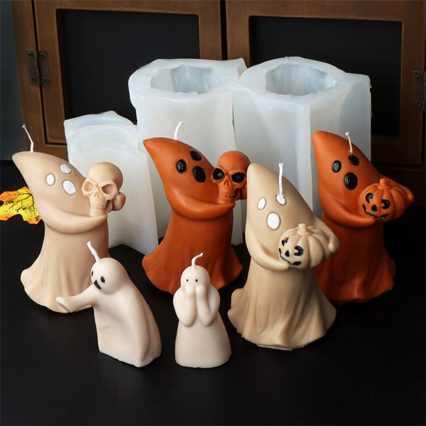 Halloween Ghost Ghoul Silicone Mold Mould Candle Epoxy Resin Soap
