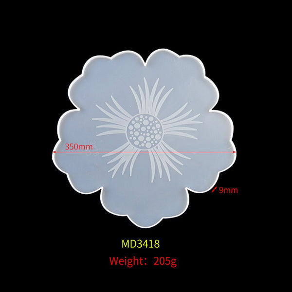 Flower Cherry Blossom Silicone Coaster Tray Mold Mould For Resin Epoxy Craft