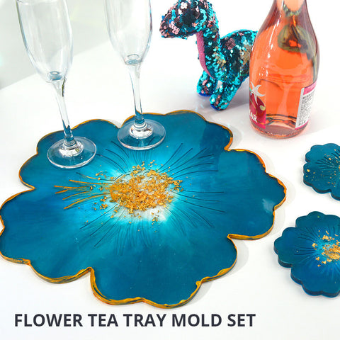 Flower Cherry Blossom Silicone Coaster Tray Mold Mould For Resin Epoxy Craft