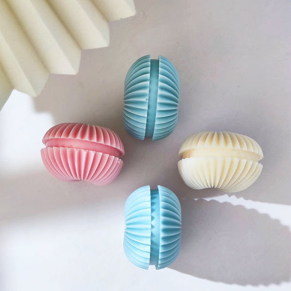 Ribbed Shell Fantail Silicone Mold Mould Candle Epoxy Resin Soap