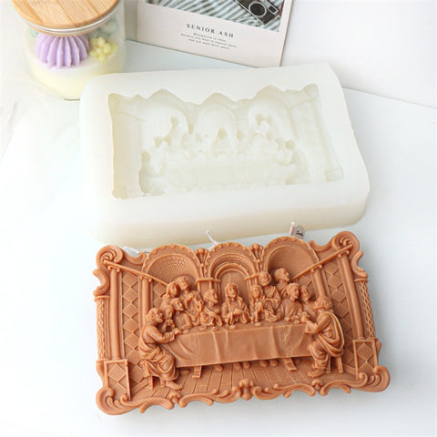 Last Supper Silicone Mold Mould For Candle Epoxy Resin Soap Making 23 x 14.5cm