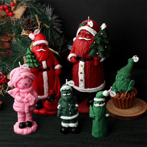Santa Claus Father Christmas Silicone Mold Mould Candle Epoxy Resin Soap
