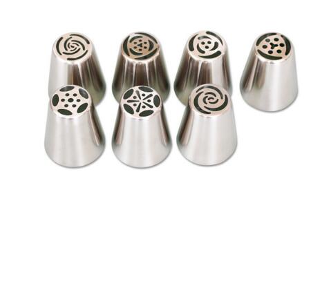 7/9/11/22 Pce Russian Stainless Steel Icing Fondant Piping Nozzles Tips Cake Decoration