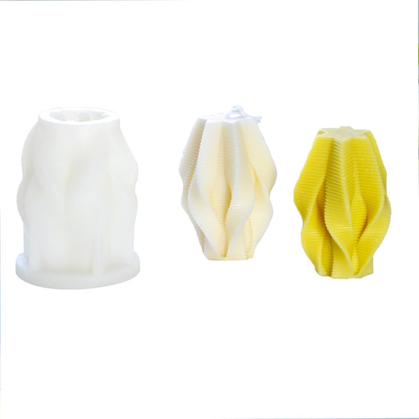 Geometric Ribbed Irregular Silicone Mold Mould Candle Epoxy Resin Soap