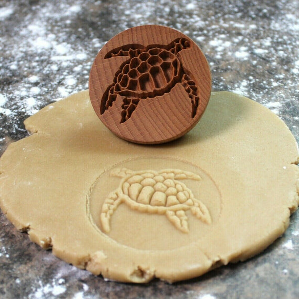 Beechwood Wooden Paw Print Bee Turtle Tree Biscuit Cookie Embossing Stamp Mold