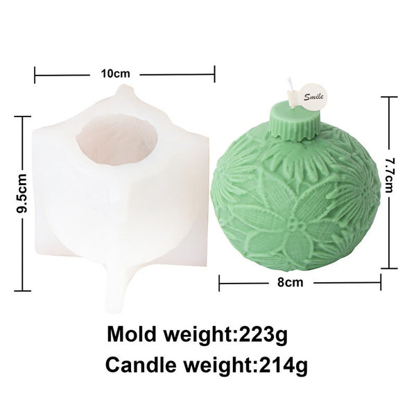 Christmas Tree Ornament Bauble Balls Silicone Mold Mould Candle Epoxy Resin Soap