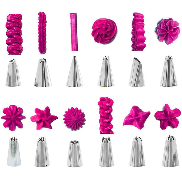83 Pce Korean Piping Icing Fondant Cream Nozzles Tips Bags Cake Cupcake Decorating