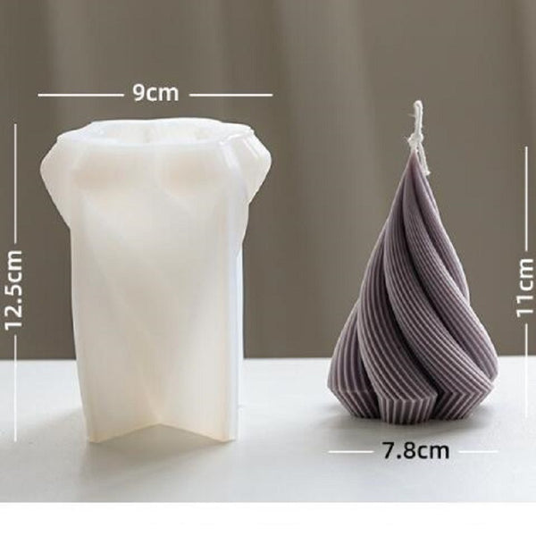 Spiral Swirl Candle Silicone Mold Mould Candle Epoxy Resin Soap
