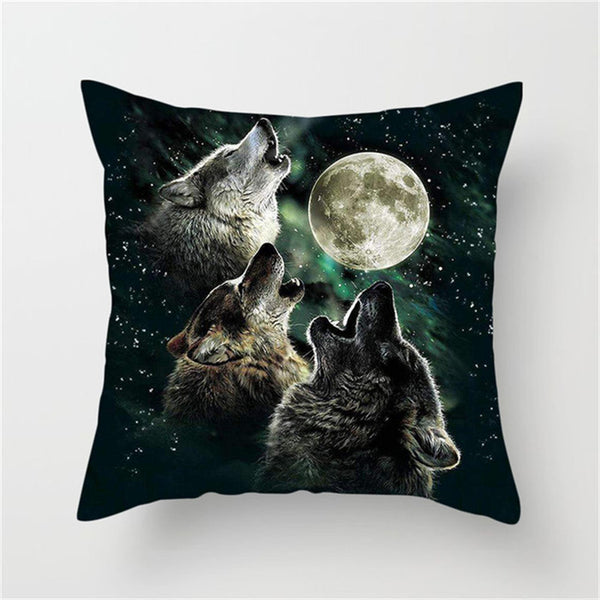 Wolf Wolves Polyester Cushion Cover Square 45cm