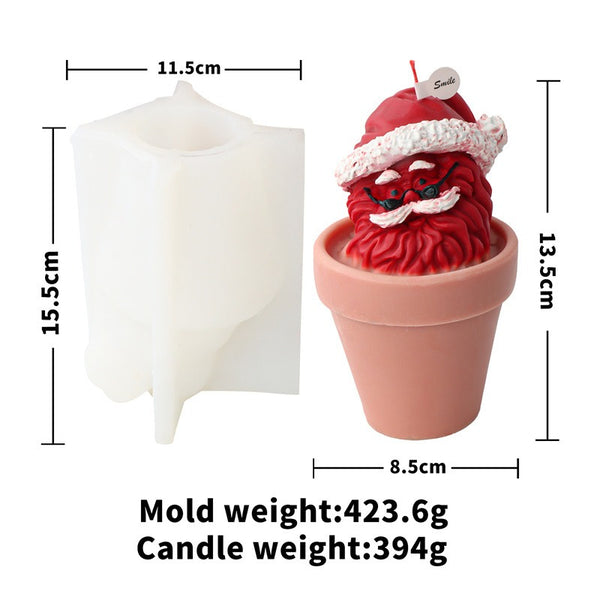 Santa Claus Father Christmas Silicone Mold Mould Candle Epoxy Resin Soap