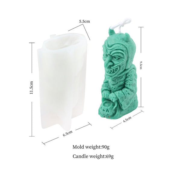 Dwarf Skull Lion Owl Figures Silicone Mold Mould Candle Epoxy Resin Soap