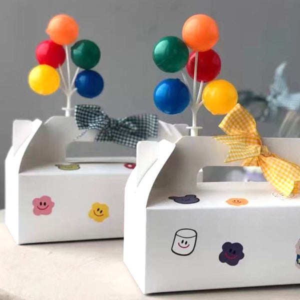 1 Pce Colourful Balloons Plastic Cake Topper Primary Pastel