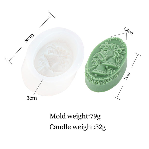 Santa Claus Bell Christmas Tree Mold Mould Candle Epoxy Resin Soap Making
