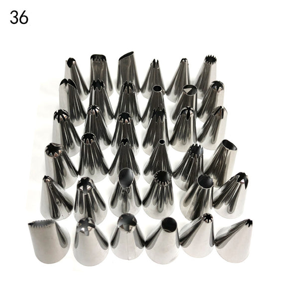 24 32 36 42 48 Pce Piping Icing Fondant Pastry Nozzles Tips Cake Cupcake Decorating