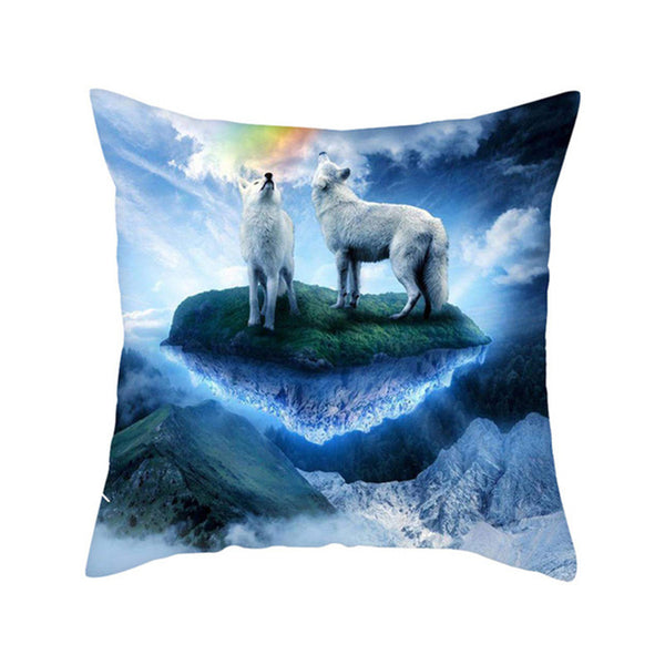 Wolf Wolves Polyester Cushion Cover Square 45cm