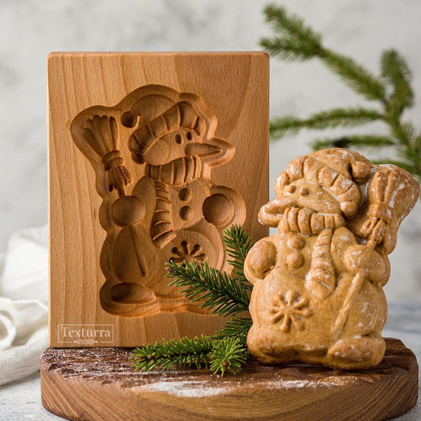 Beechwood Wooden Rabbit Squirrel Cat Sheep Biscuit Cookie Embossing Stamp Mold