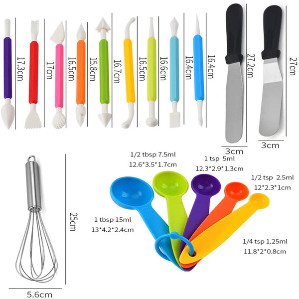 66 Pce Piping Icing Nozzles Tips Bags Turntable Scrapers Cake Cupcake Decorating
