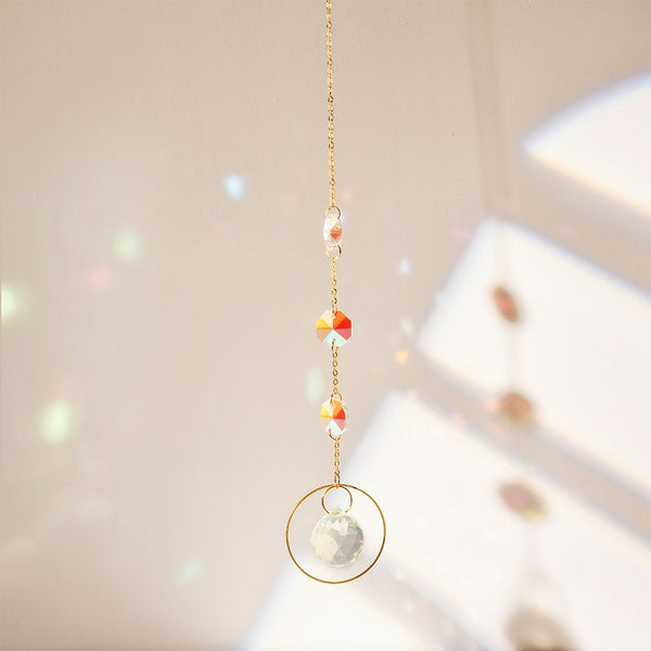 Sun Moon Star Crystal Pendant Suncatcher Sun Catcher Garden Ornament Gold Silver