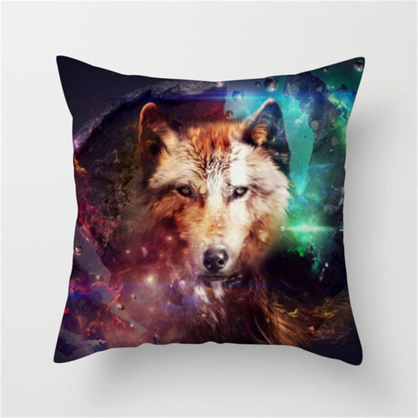 Wolf Wolves Polyester Cushion Cover Square 45cm