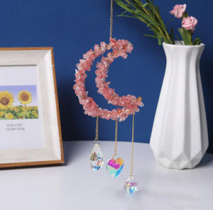 Moon Sun Crystal Suncatcher Window Ornament
