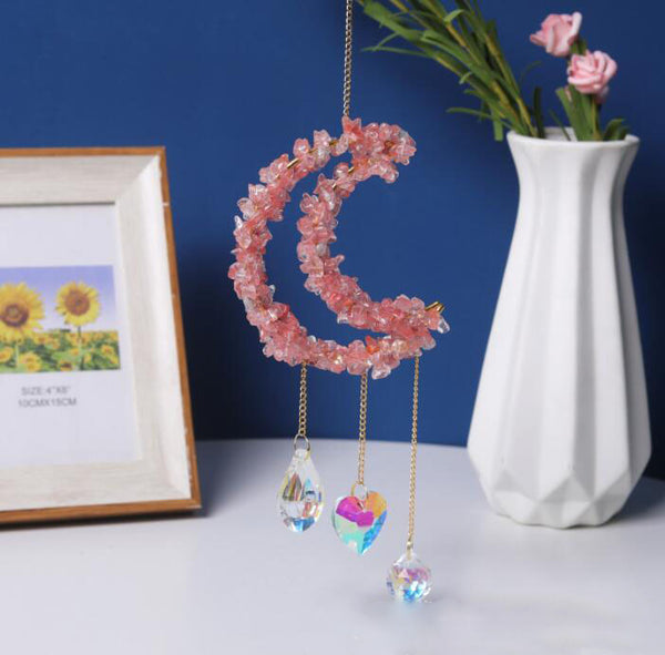 Moon Sun Crystal Suncatcher Window Ornament