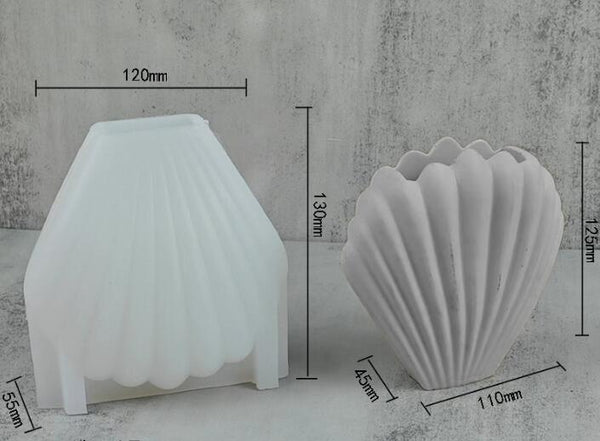 Shell Vase Silicone Mold Mould Candle Epoxy Resin Soap