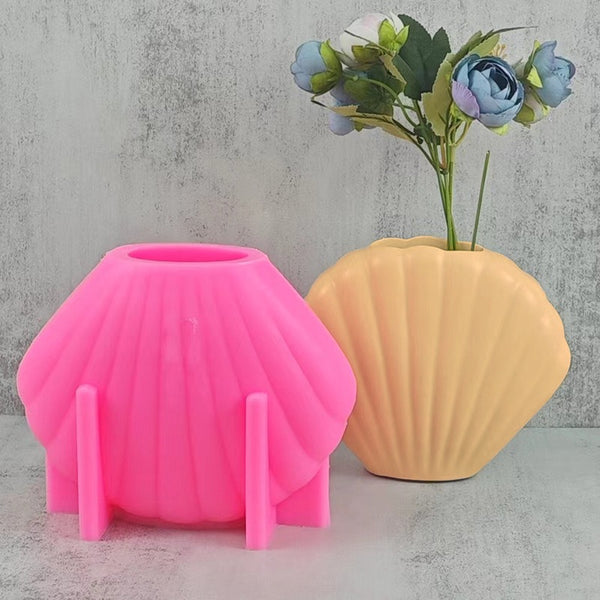 Shell Vase Silicone Mold Mould Candle Epoxy Resin Soap