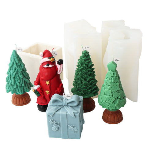 Christmas Tree Santa Claus Present Mold Mould Candle Epoxy Resin Soap Making