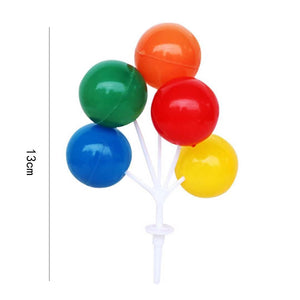 1 Pce Colourful Balloons Plastic Cake Topper Primary Pastel