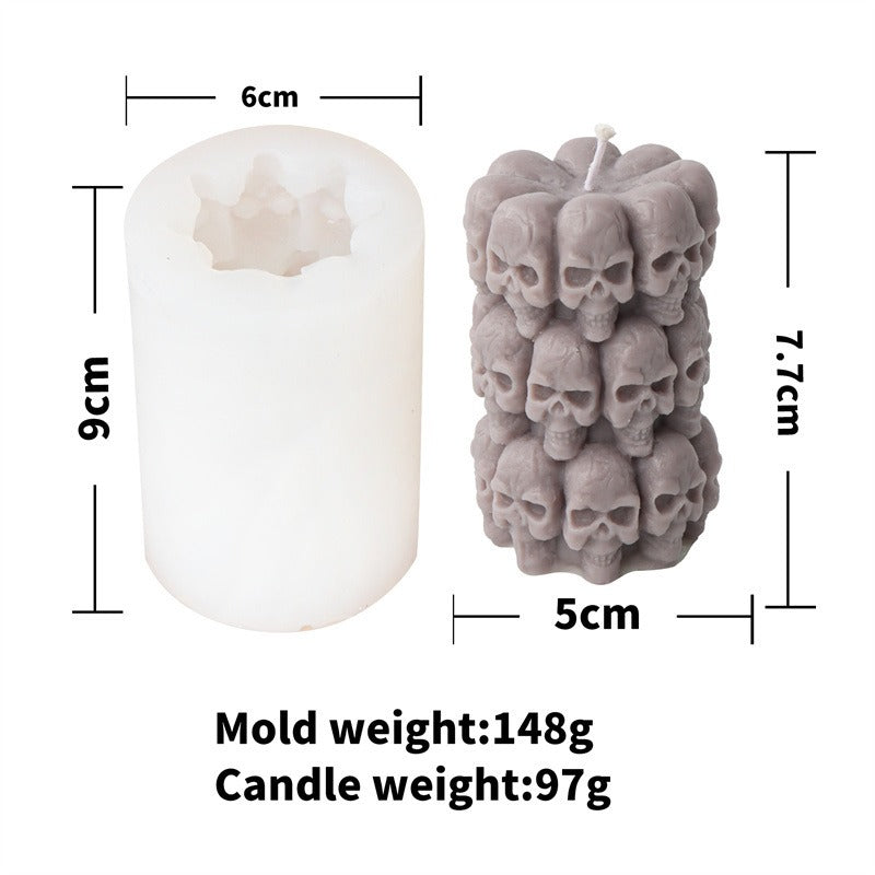 Halloween Skulls Bat Crows Silicone Mold Mould Candle Epoxy Resin Soap