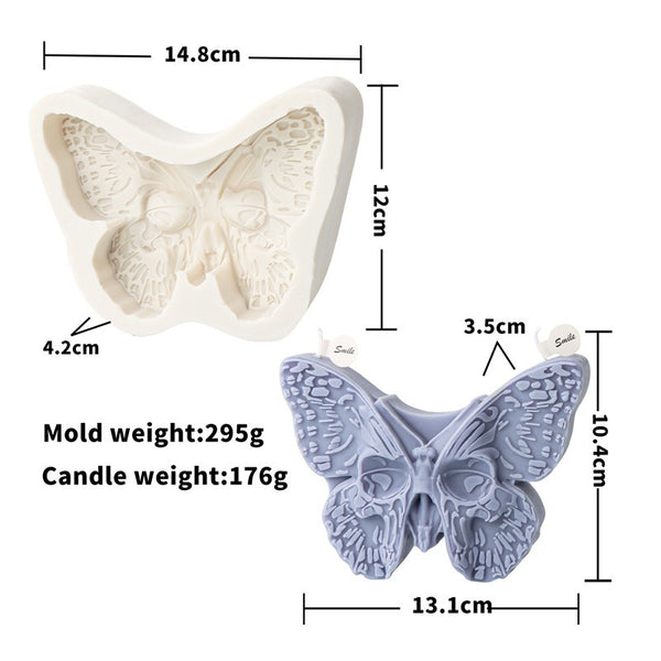 Angel Halloween Skull Flower Butterfly Embossed Silicone Mold Mould Candle Epoxy Resin Soap