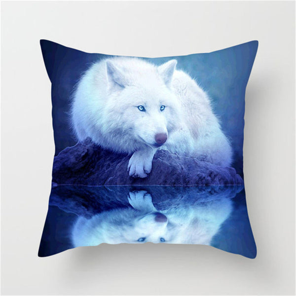 Wolf Wolves Polyester Cushion Cover Square 45cm