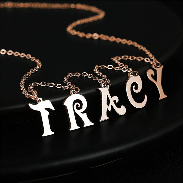 A-Z Initials Letters Name Message 12 Characters Sterling Silver Pendant Necklace Jewellery Gift