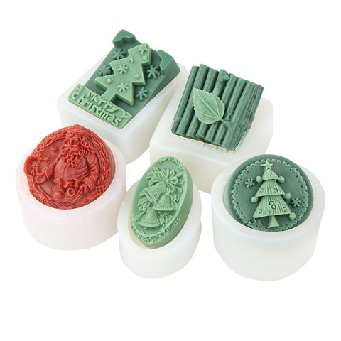 Santa Claus Bell Christmas Tree Mold Mould Candle Epoxy Resin Soap Making