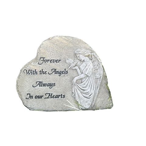 Heart Shaped Pet Memorial Plaque Monument Outdoor Garden Resin Dog Cat